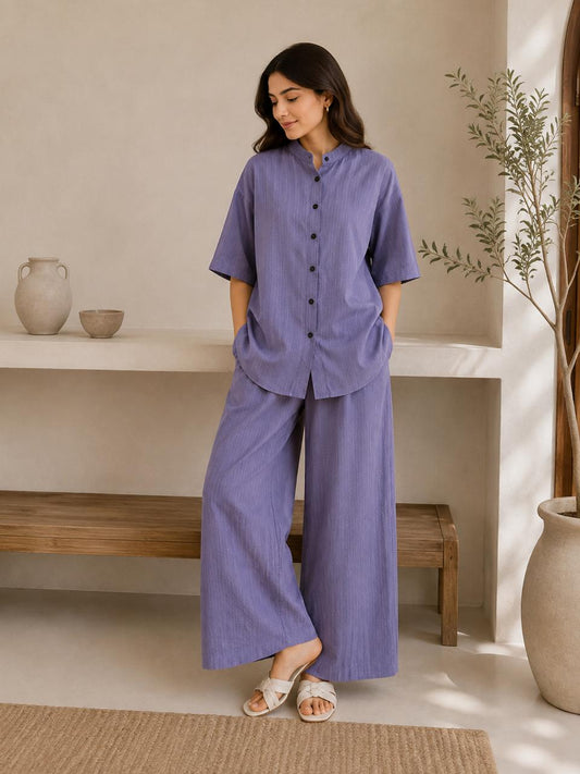 Women's Premium Relaxed Co-Ord Set – Lavender | Article 001