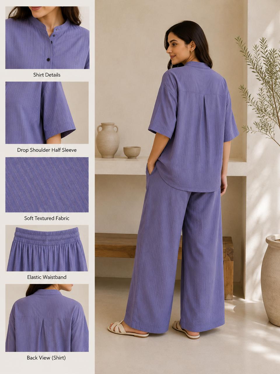 Women's Premium Relaxed Co-Ord Set – Lavender | Article 001