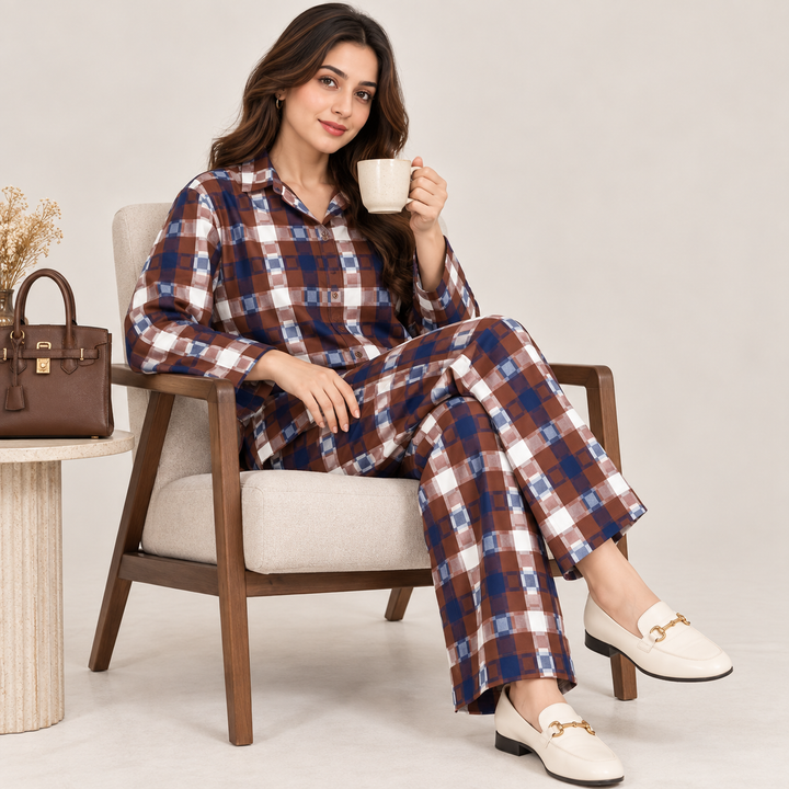 WOMEN’S PREMIUM TEXTURED CO-ORD SET-Dusty Mauve 🤎💜
