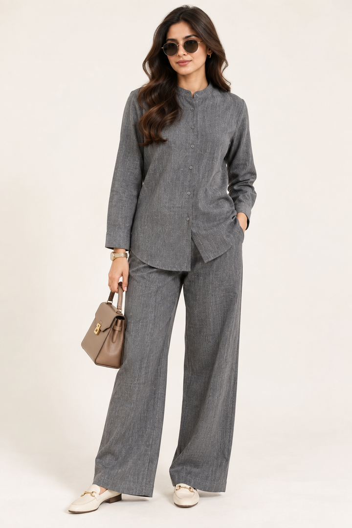 WOMEN'S PREMIUM RELAXED CO-ORD SET- GREY
