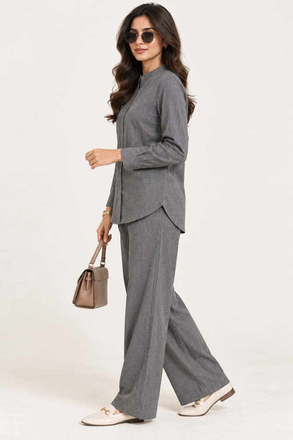 WOMEN'S PREMIUM RELAXED CO-ORD SET- GREY