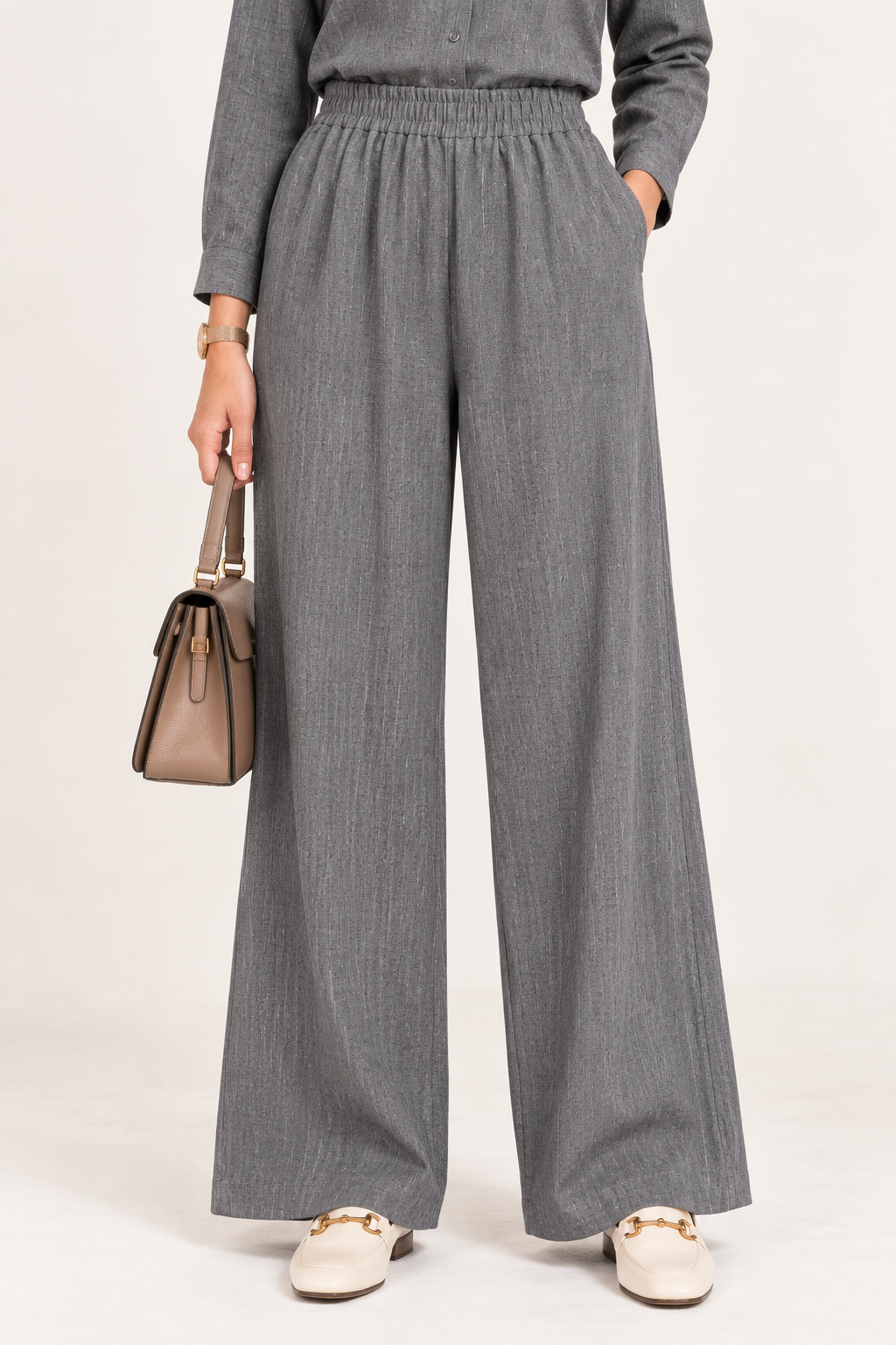 WOMEN'S PREMIUM RELAXED CO-ORD SET- GREY
