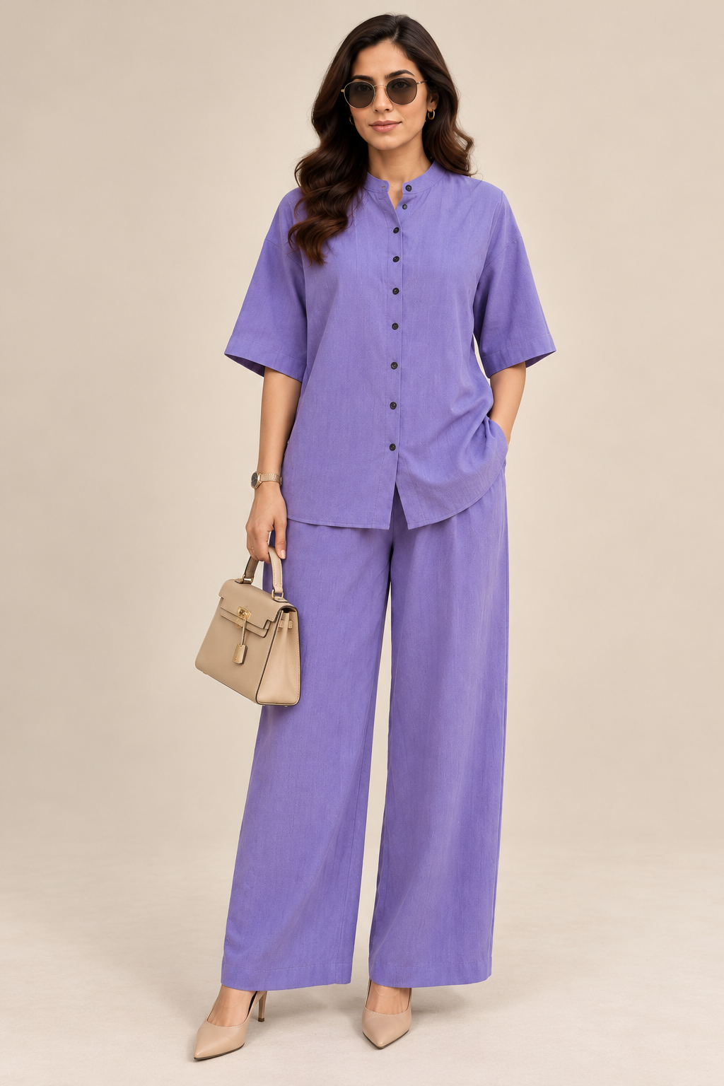 WOMEN'S PREMIUM RELAXED CO-ORD SET – LAVENDER
